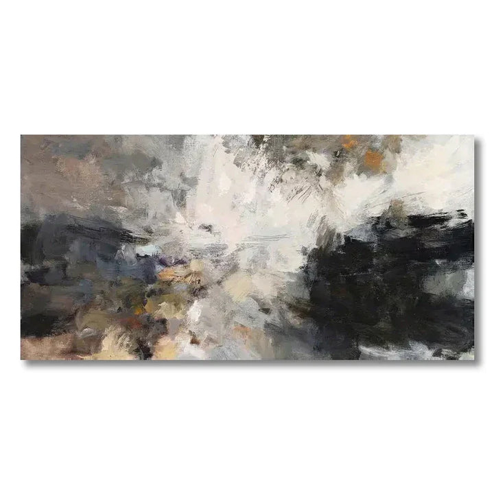 Stor abstrakt veggkunst Fine kunst lerrettrykk Nøytral fargepalett Bilde for moderne stue Spisestue Hjemmekontor Hotellrom Kunstdekor (uinnrammet) | Skanto