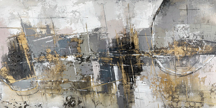 Contemporary Urban Abstract Canvas Art Print Neutral Tones Art for Modern Apartment Living Room Home Office Art Decor | Skanto