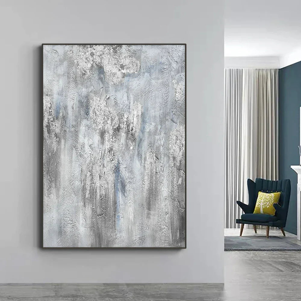 Store størrelser Grå Gull Minimalistisk Veggkunst Fine Kunstlerrettrykk Moderne Abstrakte Kunstbilder For Samtidsinnredning Dekor | Skanto