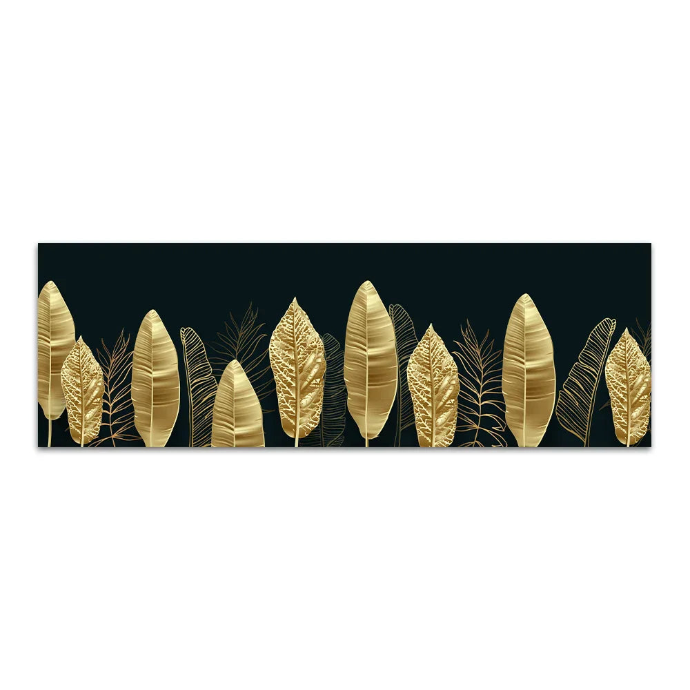 Store Størrelser Bredt Format Tropisk Botanisk Veggkunst Fine Kunstlerduktrykk Gyldne Monstera Palmblader Bilder For Over Sengen Kunst For Over Sofaen | Skanto