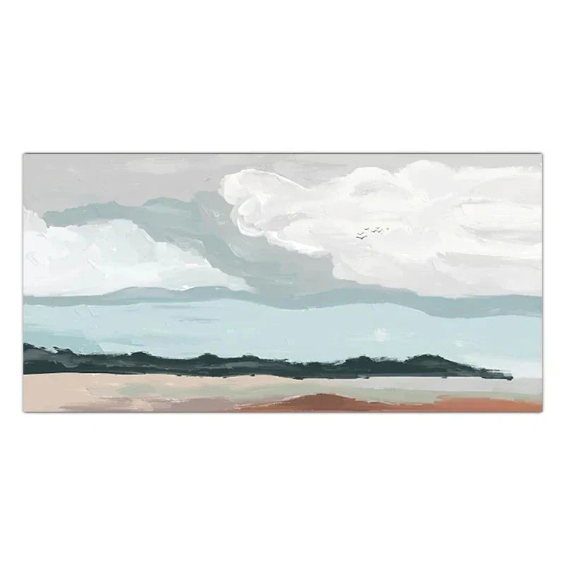 Big Sky Abstrakt Landskap Veggkunst Fine Art Lerretsutskrift Nøytral Fargefotografi For Moderne Leilighet Stue Nordisk Bilde For Over Sengen | Skanto