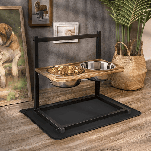 Skanto | SNACKHAVEN MATSTASJON – Ergonomisk matstasjon laget av rustfritt stål for store og mellomstore hunder