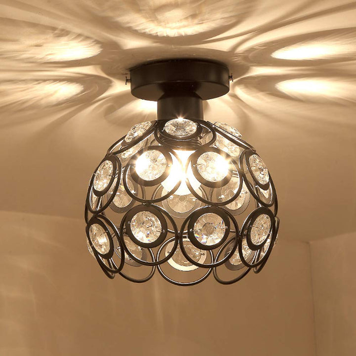 Skanto | Moderne Luksus Rund LED Taklampe laget av Krystallglass