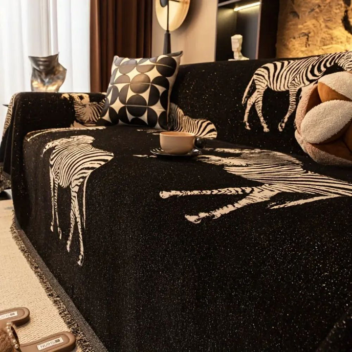 Skanto | Svart Stride Zebra Sofa Deksel