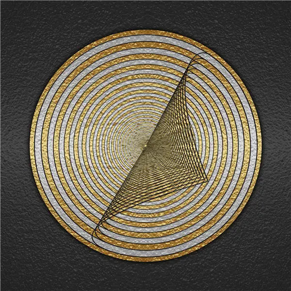 Svarte Gyldne Sfæriske Abstrakte Geometriske Veggkunst Fin Kunst Lerretstrykk Moderne Estetikk Firkantet Format Bilder For Stue Hjemmekontor Dekor | Skanto