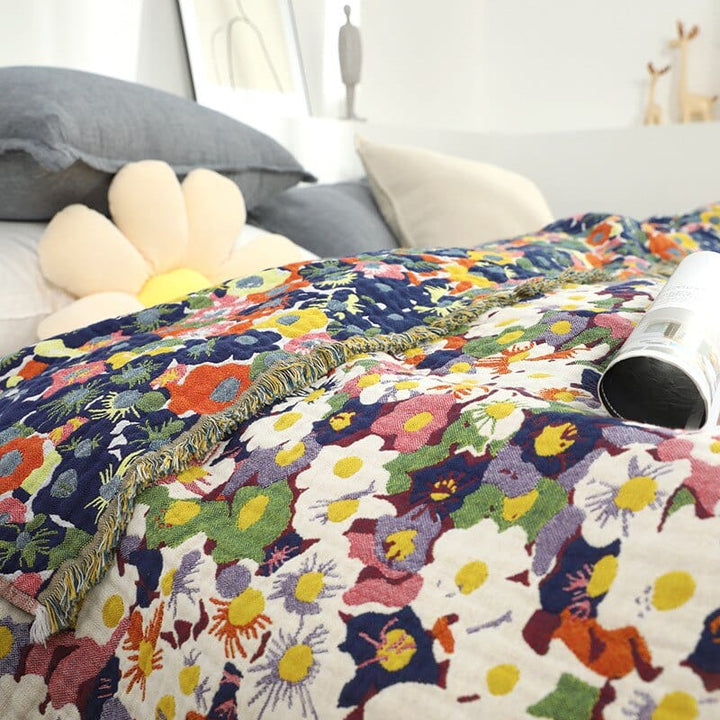 Bloom Pastoral Flower Wurfdecke | Skanto