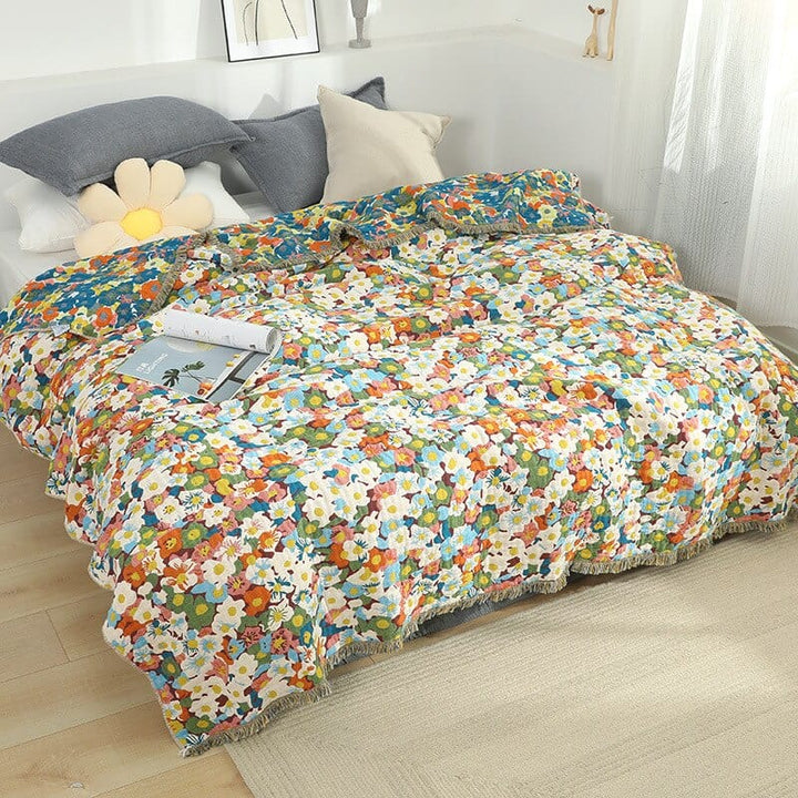 Bloom Pastoral Flower Wurfdecke | Skanto