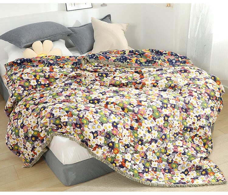 Bloom Pastoral Flower Wurfdecke | Skanto