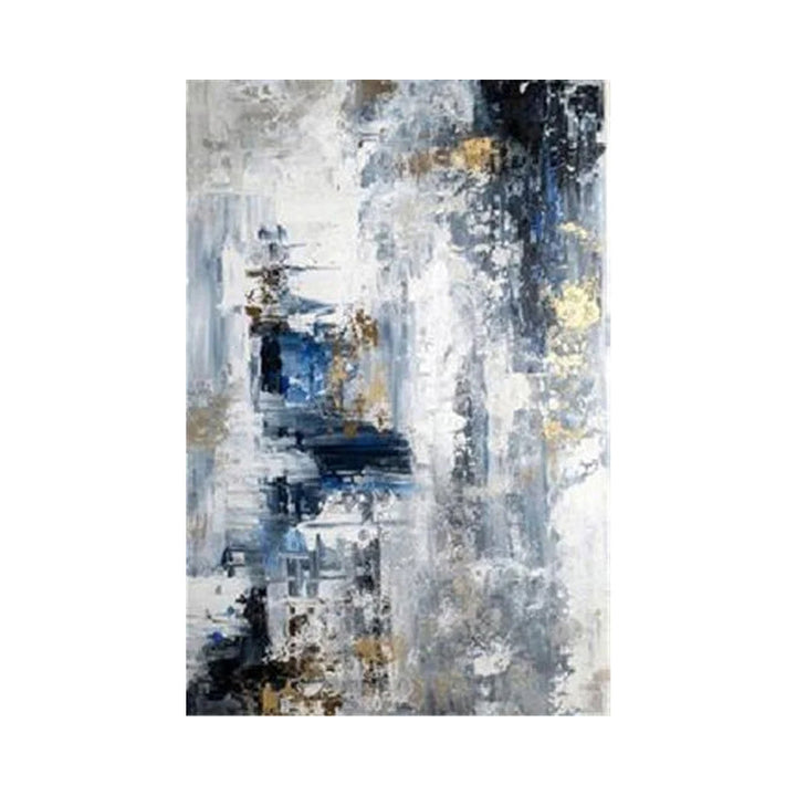 Blue Gray Modern Abstract Wall Art Fine Art Canvas Prints Posters Pictures For Living Room Home Office Art Decor | Skanto