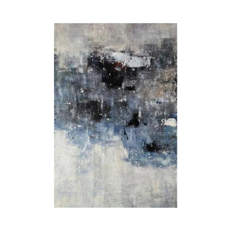 Blue Gray Modern Abstract Wall Art Fine Art Canvas Prints Posters Pictures For Living Room Home Office Art Decor | Skanto