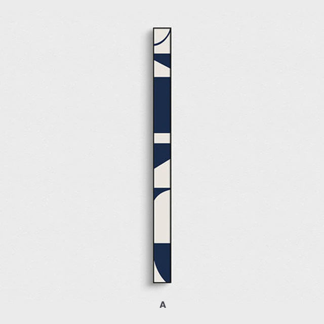 Creative Abstract Blue White Slim Format Wall Art Fine Art Canvas Prints Tall Narrow Wide Format Pictures For Living Room Foyer Stair Wall Decor | Skanto