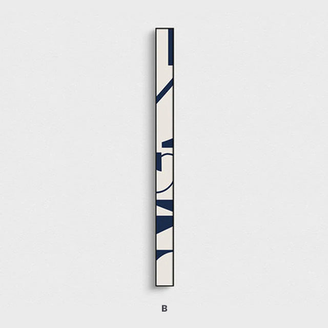 Creative Abstract Blue White Slim Format Wall Art Fine Art Canvas Prints Tall Narrow Wide Format Pictures For Living Room Foyer Stair Wall Decor | Skanto