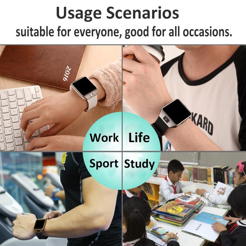 Skanto | Bluetooth Smartklokke DZ09 Android Telefon TF SIM-kort Kamera Menn Kvinner Sport Klokke For Iphone IOS PK Y1 A1 GT08 Smartklokke