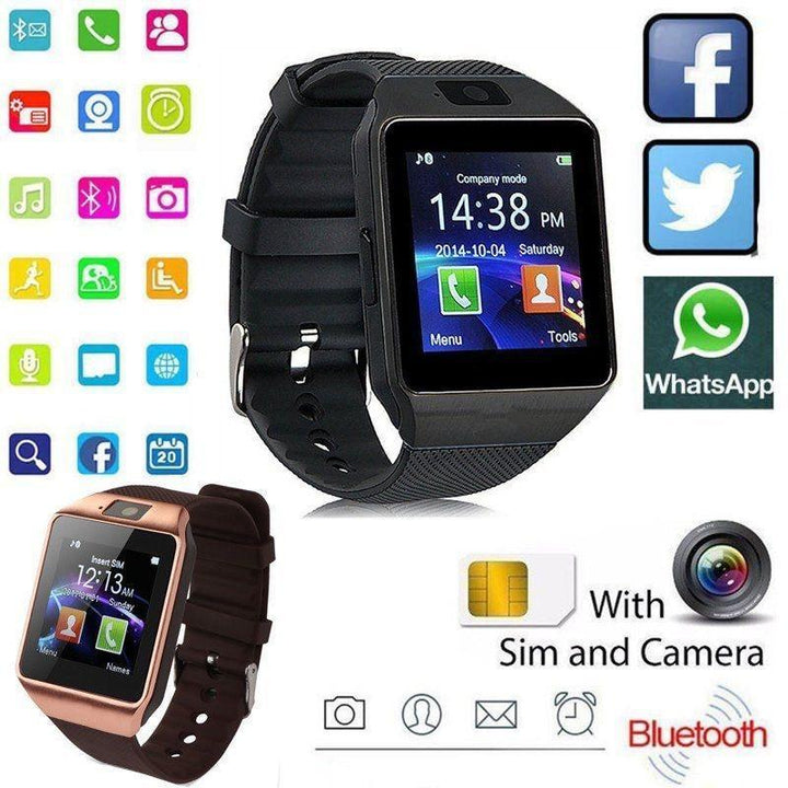 Skanto | Bluetooth Smartklokke DZ09 Android Telefon TF SIM-kort Kamera Menn Kvinner Sport Klokke For Iphone IOS PK Y1 A1 GT08 Smartklokke