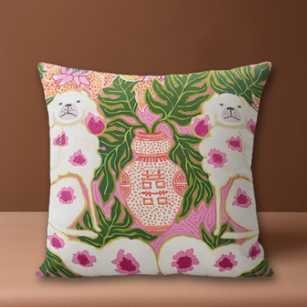 Skanto | Blush Pink Hund Quaste Pute Trekk