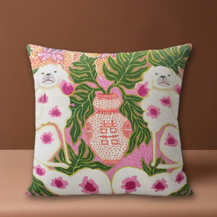 Skanto | Blush Pink Hund Quaste Pute Trekk