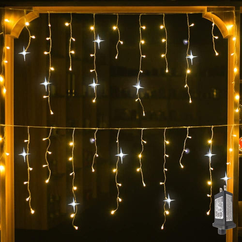 Skanto | GlowCurtain LED-lysgardin | Varm hvit | Innendørs og utendørs