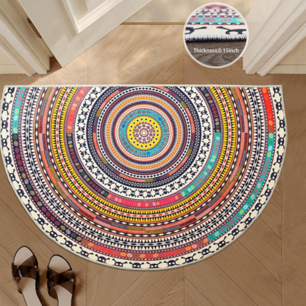 Skanto | Bohemsk Halvrund Mandala Teppe
