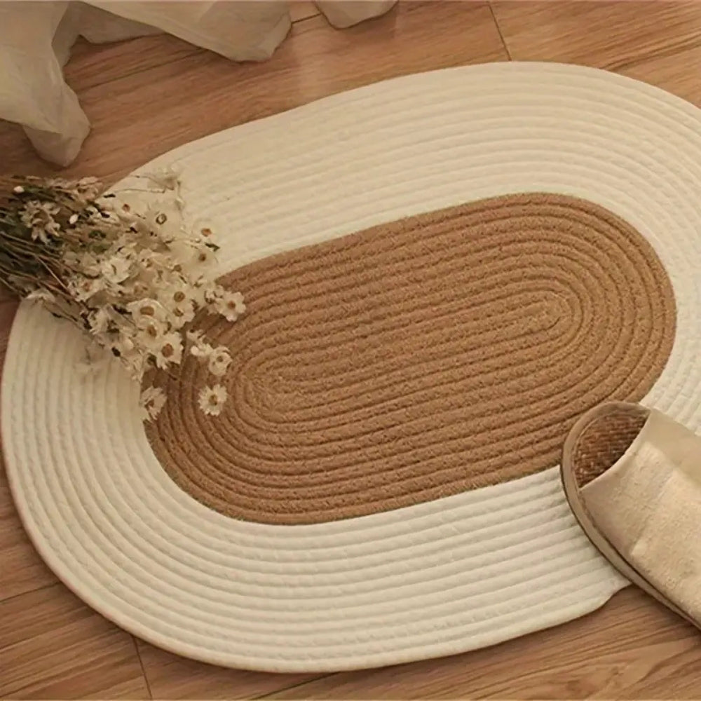 Skanto | Boho Flettet Hamp Oval Teppet
