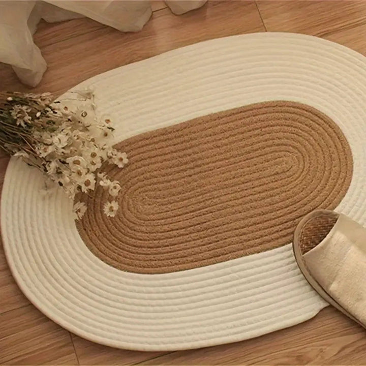 Skanto | Boho Flettet Hamp Oval Teppet