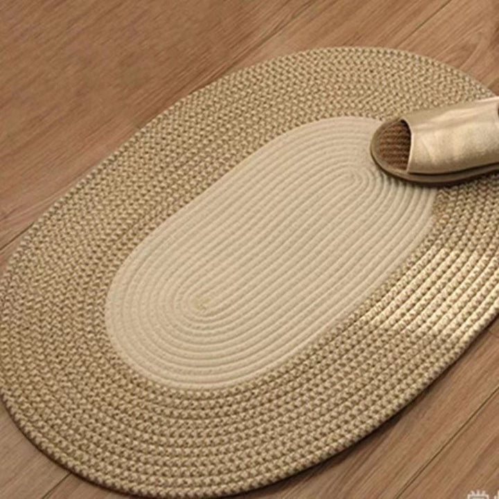 Skanto | Boho Flettet Hamp Oval Teppet