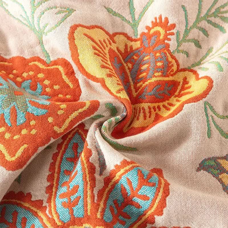 Skanto | Knyttbar bomullsteppe med jacquard og boho-mønster