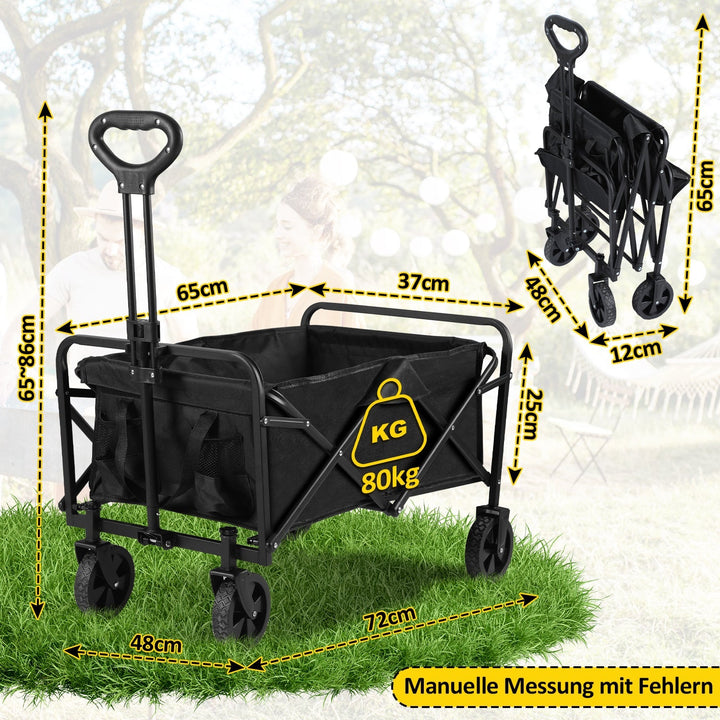 Trolley Transportvogn Sammenleggbar 60L | Skanto
