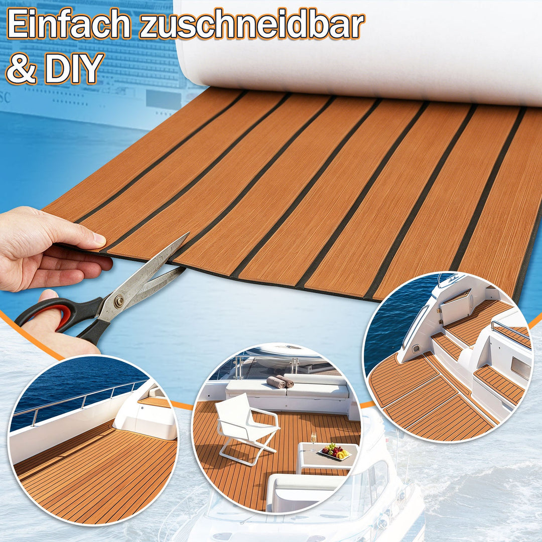 Boot Gulv EVA Teak Gulv Selvklebende | Skanto