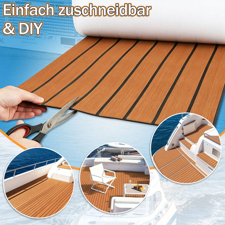 Boot Gulv EVA Teak Gulv Selvklebende | Skanto