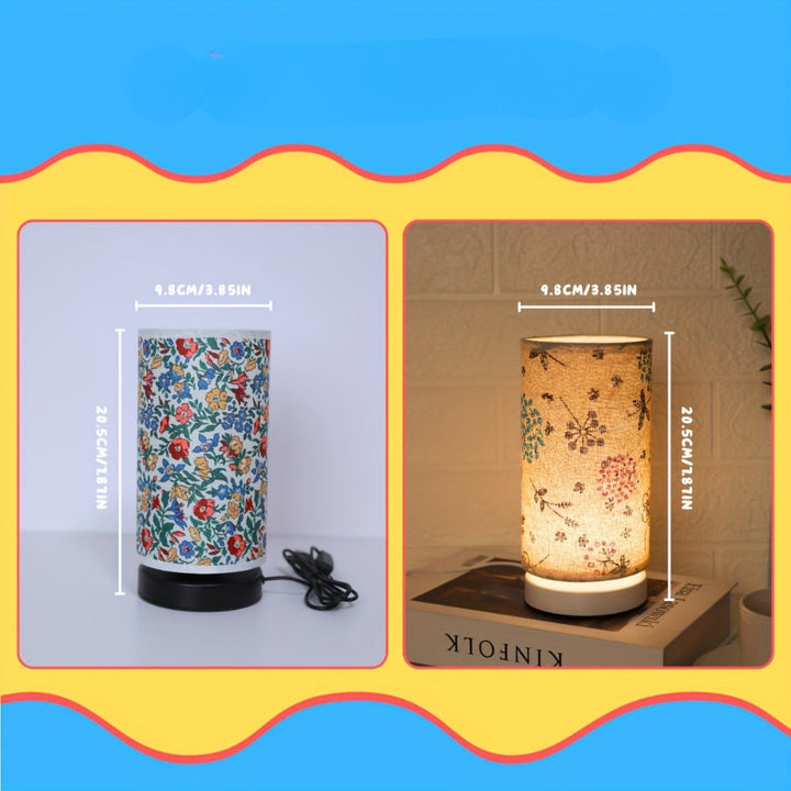 Skanto | Botanisk Blomsterstoff Belysning Bordlampe