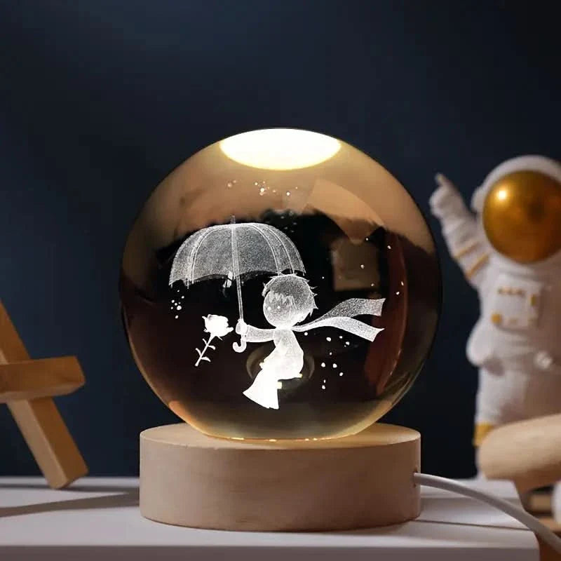 Skanto | Luminous Crystal Ball LED Nattlys Dekor