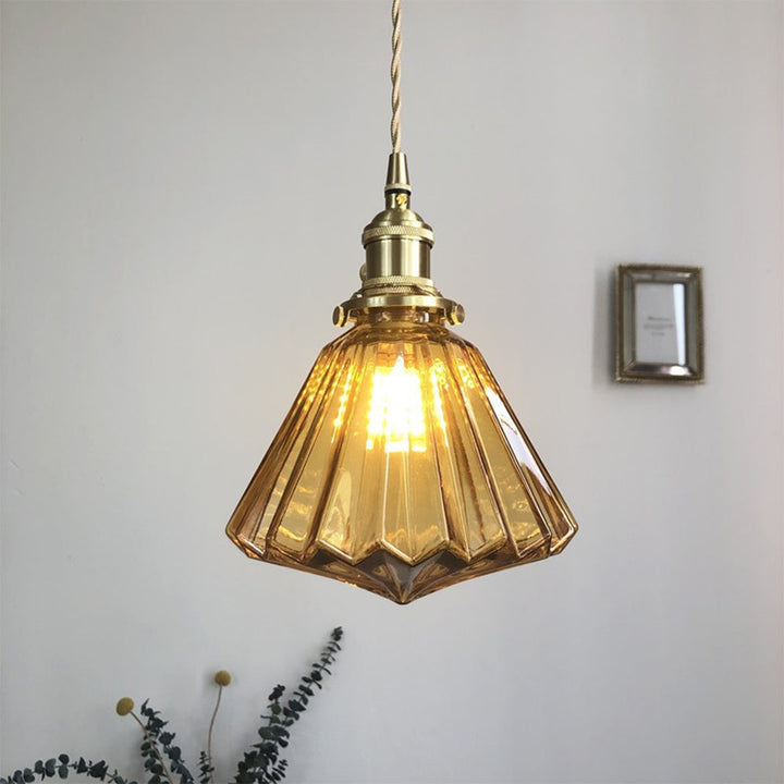 Messing- og Glass Kjøkkenpendellamper | Skanto