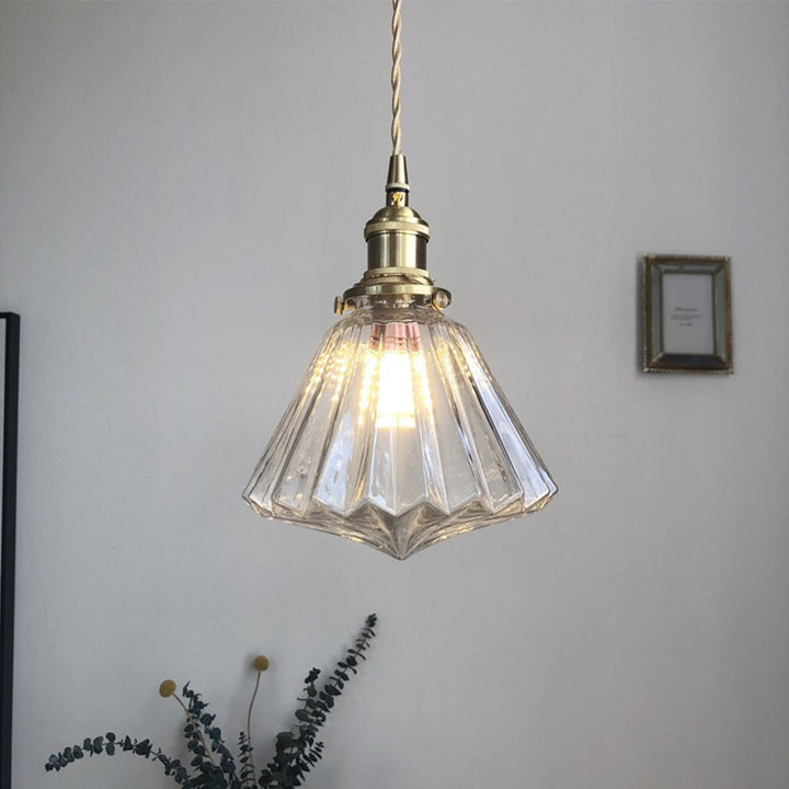 Messing- og Glass Kjøkkenpendellamper | Skanto