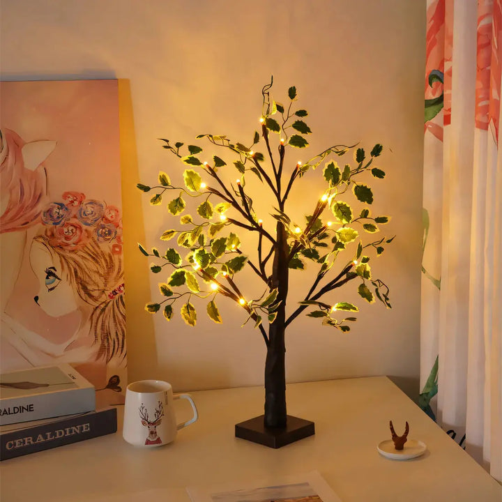 Norvo | Magisk BrightTree Bordlampe – Elegant Treedesign med Varme LED-Lys