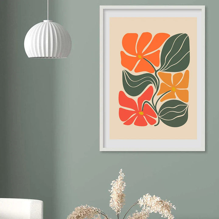 Helle fargerike botaniske abstrakte veggkunst fine kunst lerretsutskrifter levende fargebilder for moderne hjem stue soverom kunst dekorasjon | Skanto