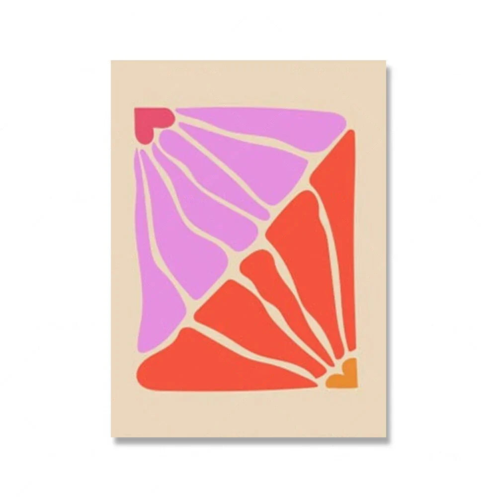 Vibrant Colorful Botanical Abstract Wall Art Fine Art Canvas Print Lively Color Images For Modern Home Living Room Bedroom Art Decor | Skanto
