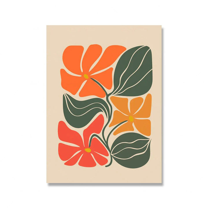 Helle fargerike botaniske abstrakte veggkunst fine kunst lerretsutskrifter levende fargebilder for moderne hjem stue soverom kunst dekorasjon | Skanto