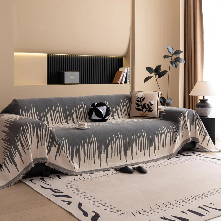 Skanto | Penselstrøk Vertikalt Mønster Chenille Sofa Trekk