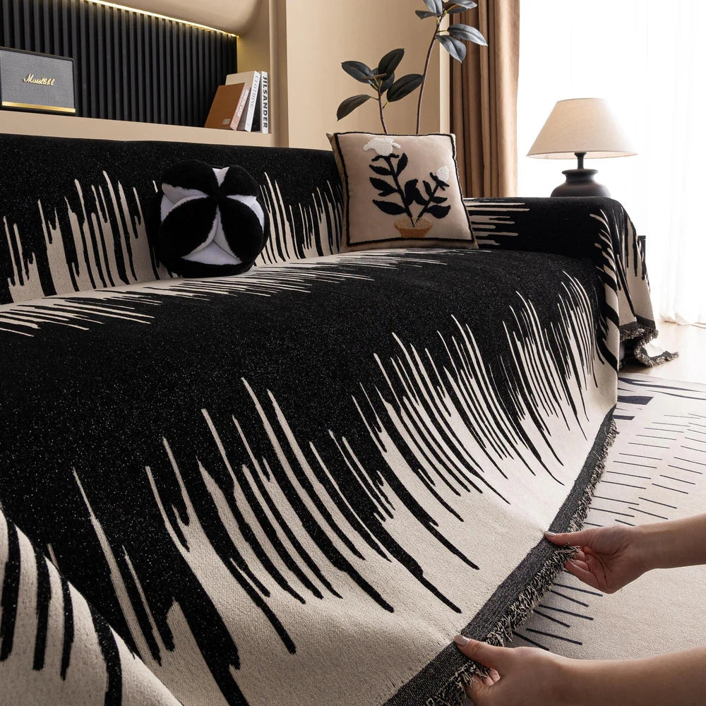 Skanto | Penselstrøk Vertikalt Mønster Chenille Sofa Trekk