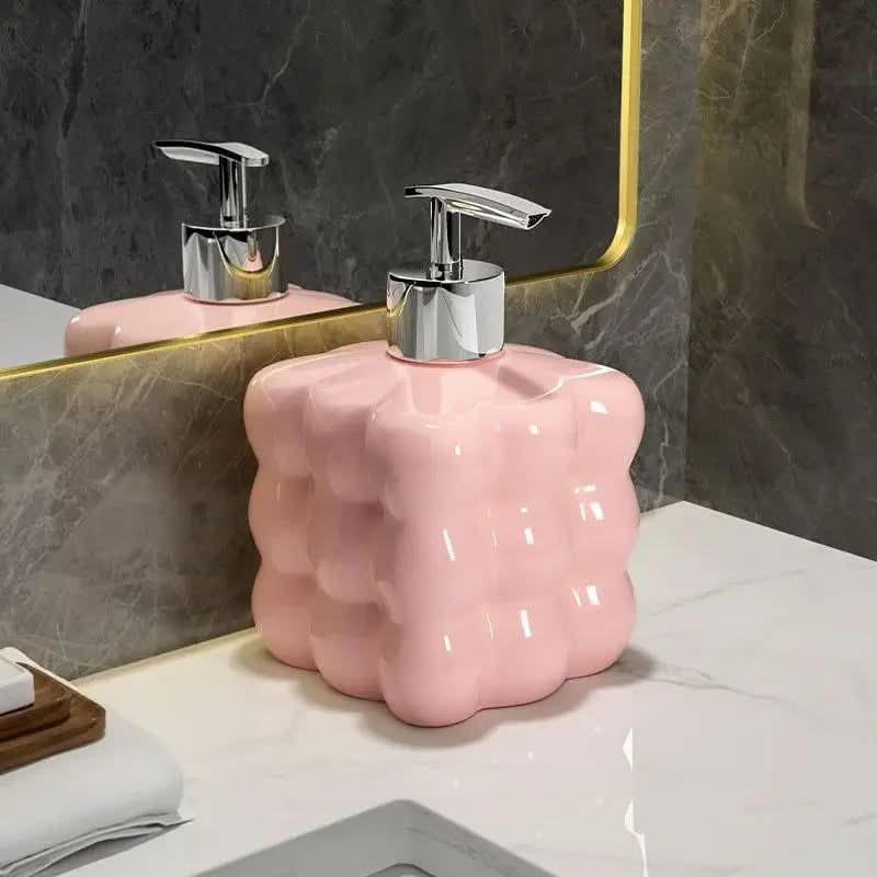 Keramik-Seifenspender mit Blasenmuster für Badezimmer oder Küche