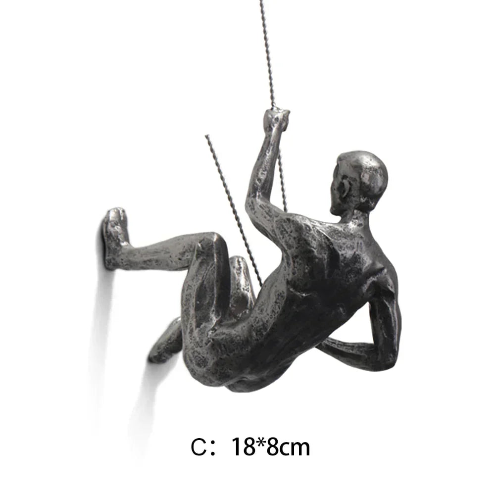 Skanto | CraftedClimb Klatrefigurer Veggdekorasjon – Inspirerende Veggkunst av Harpiks og Jern