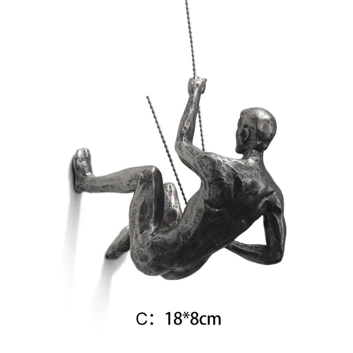 Skanto | CraftedClimb Klatrefigurer Veggdekorasjon – Inspirerende Veggkunst av Harpiks og Jern