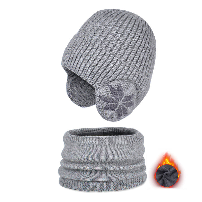 Skanto | Barne Vinter Fleece Skjerf Dress Strikket Lue