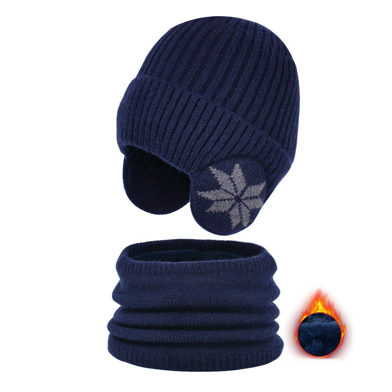 Skanto | Barne Vinter Fleece Skjerf Dress Strikket Lue