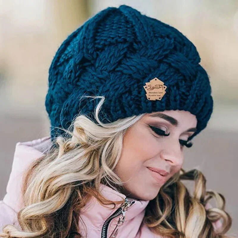 Weiche, gestrickte Wintermütze für Damen und Herren