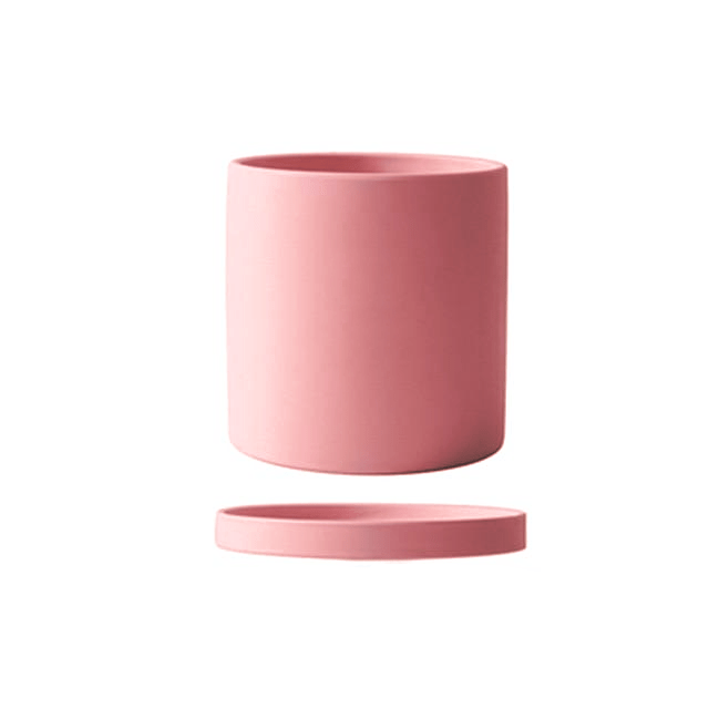 Eleganter Blumentopf aus Keramik mit Untertasse