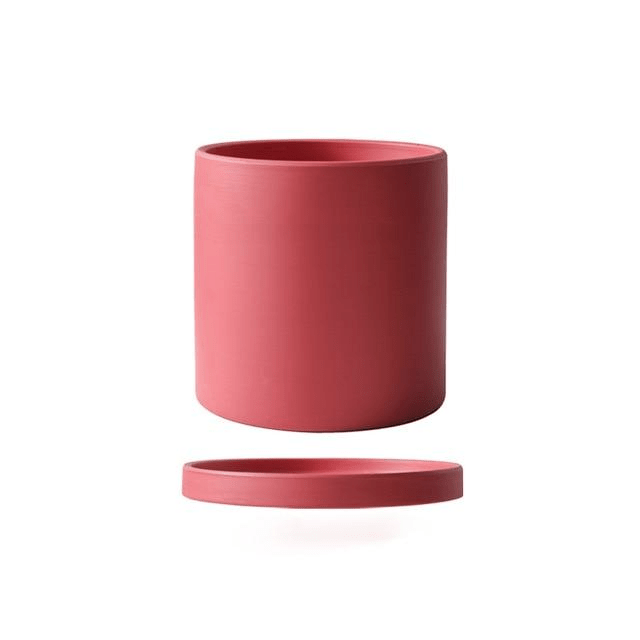 Eleganter Blumentopf aus Keramik mit Untertasse