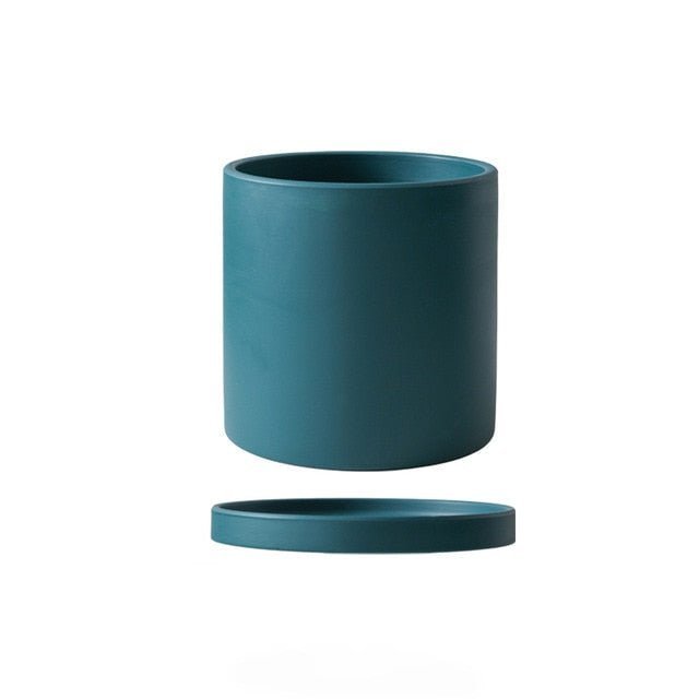 Eleganter Blumentopf aus Keramik mit Untertasse
