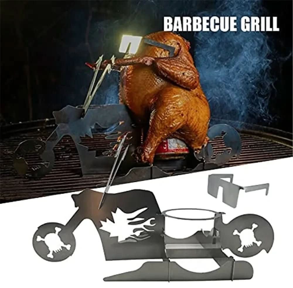 Skanto | Rustfritt Stål Kyllingholder for Saftig BBQ med Øl Boksholder