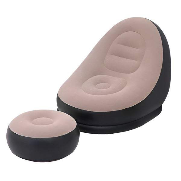 Skanto | RelaxSeat Oppblåsbar Lounge Stol med Fotstøtte – Innendørs & Utendørs Komfort